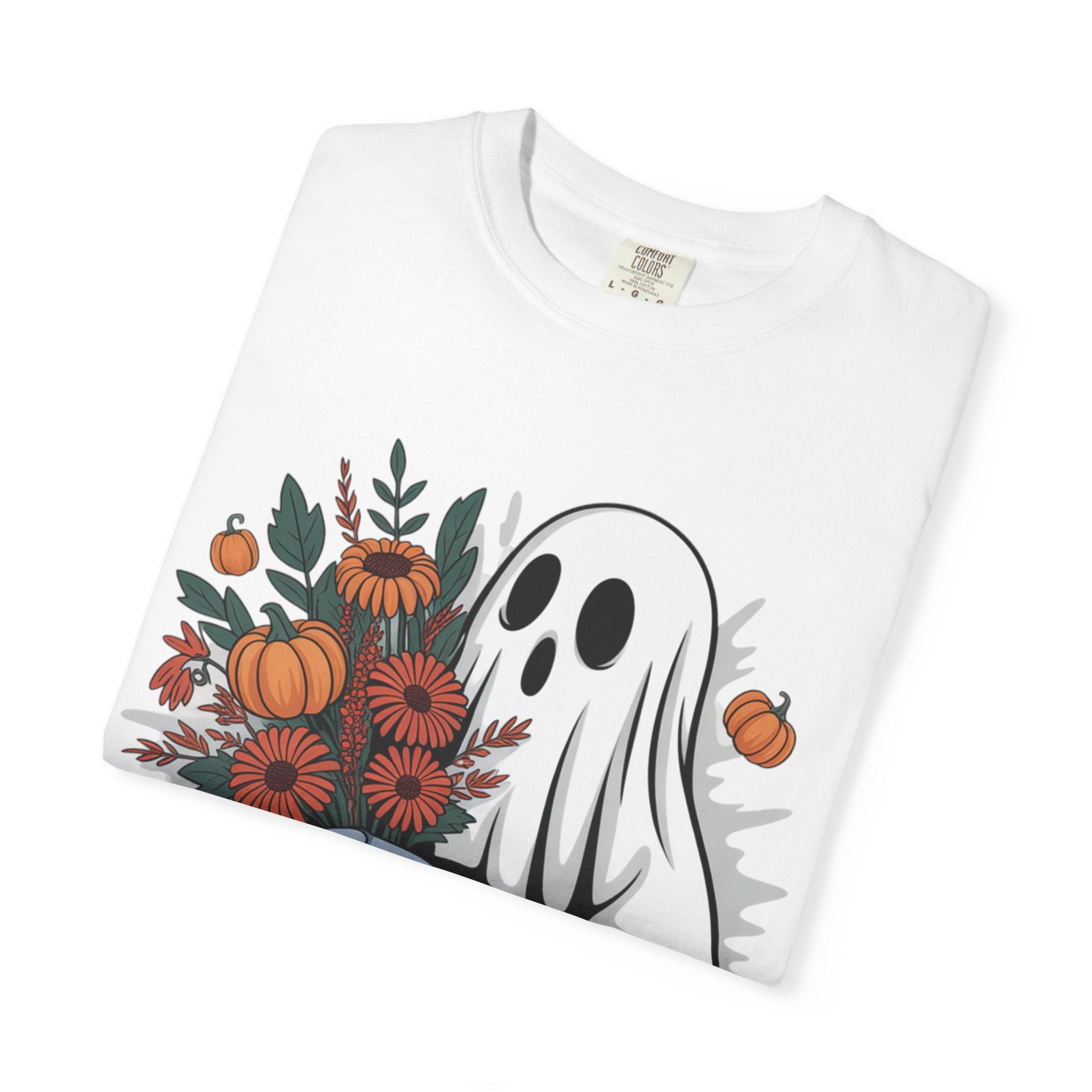 AI WEIRD "Glitch Garden Ghost" Unisex Garment-Dyed T-shirt