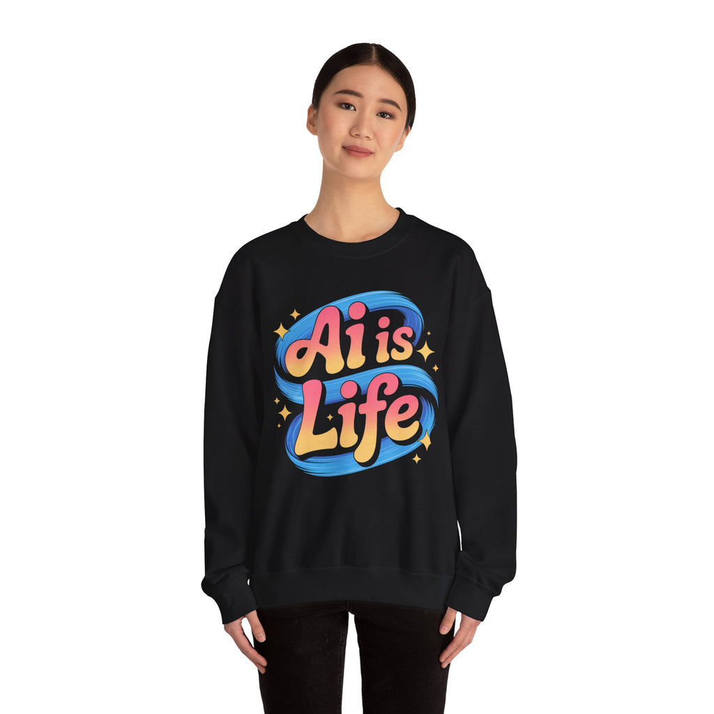 AI is Life "COSMIC SWIRL" Unisex Heavy Blend™ Crewneck Sweatshirt