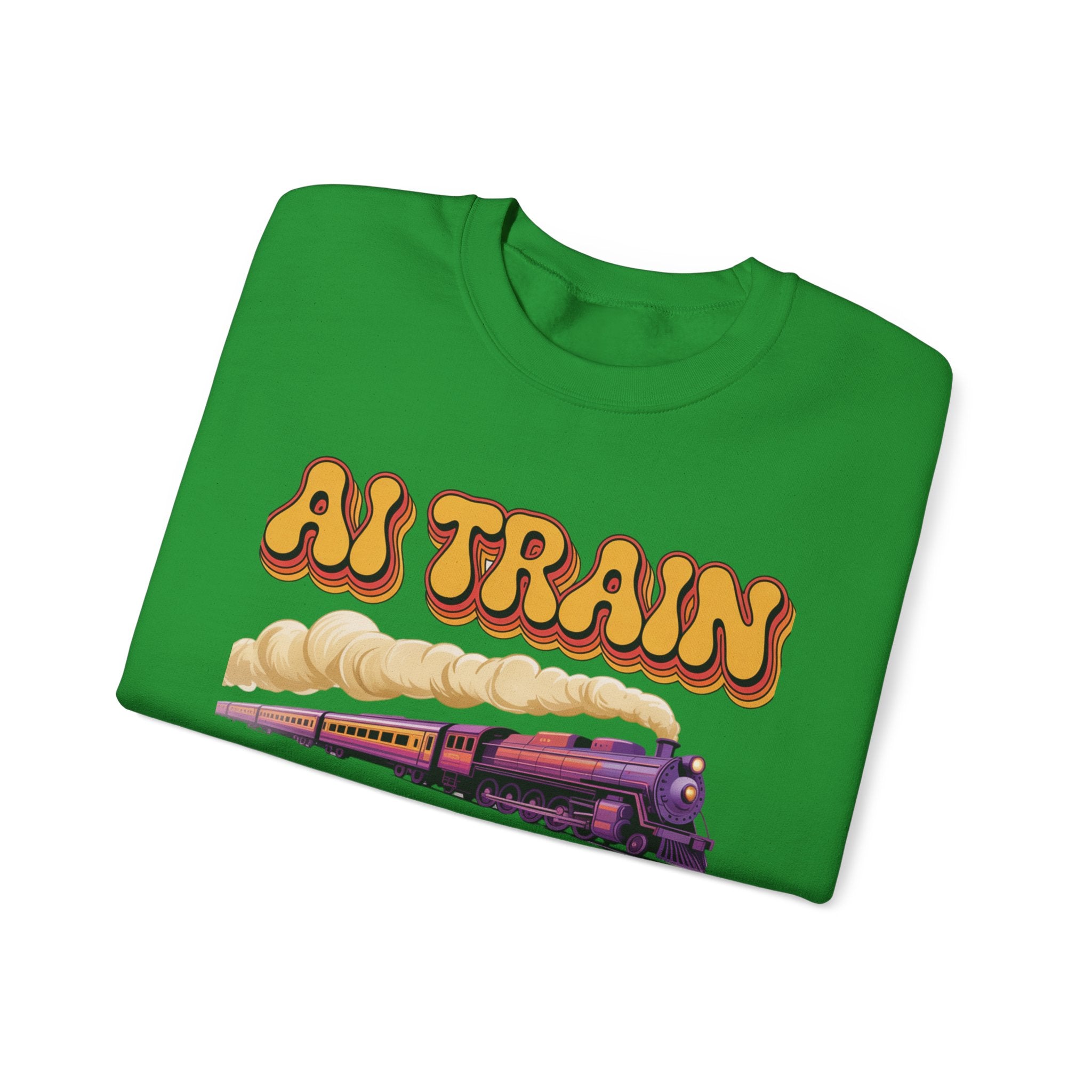 AI TRAIN  "Quantum Rail System" Unisex Heavy Blend™ Crewneck Sweatshirt