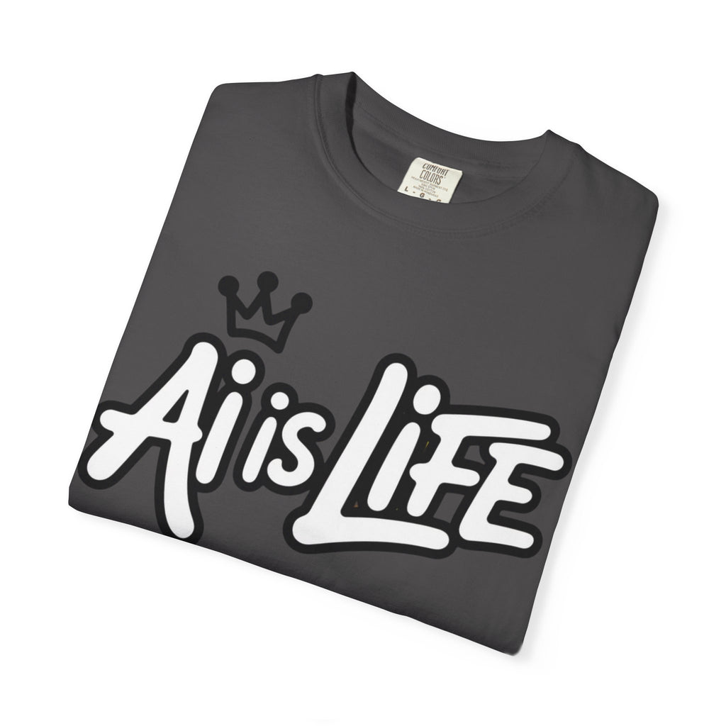 Ai is Life  "Crown Circuit" Unisex Garment-Dyed T-shirt