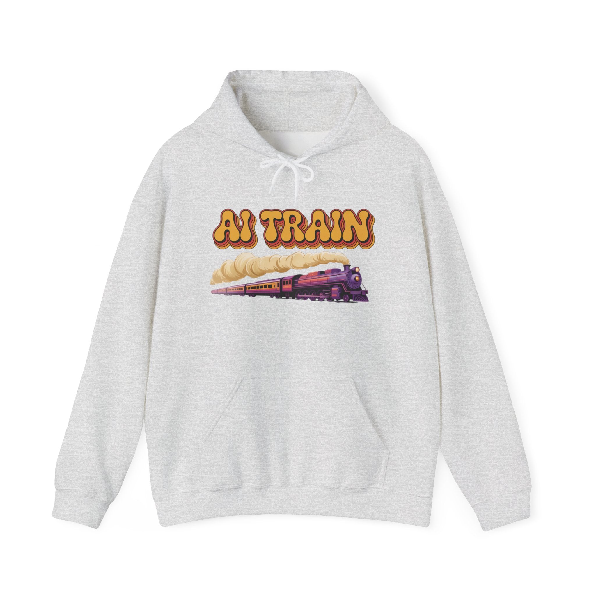 AI TRAIN  "Quantum Rail System" Unisex Heavy Blend™ Hooded Sweatshirt