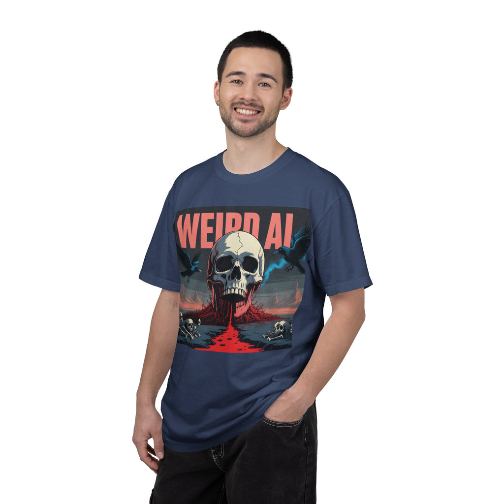 Weird AI  "Skeleton Volcano Edition”  Unisex Garment-Dyed T-shirt