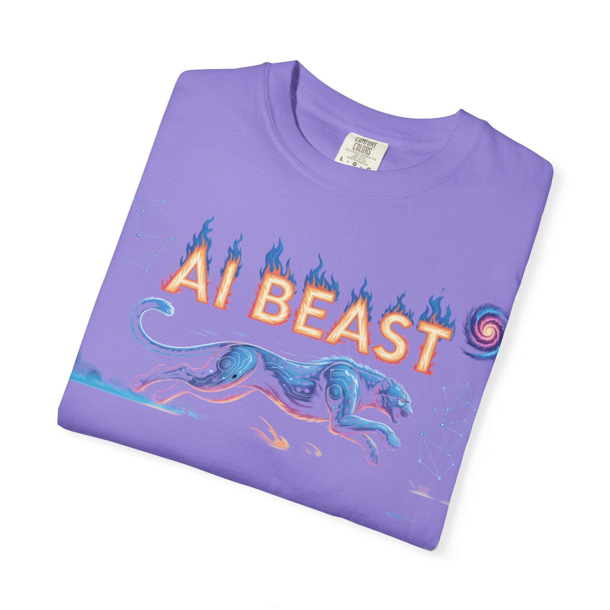 AI BEAST “Digital Predator” Unisex Garment-Dyed T-shirt