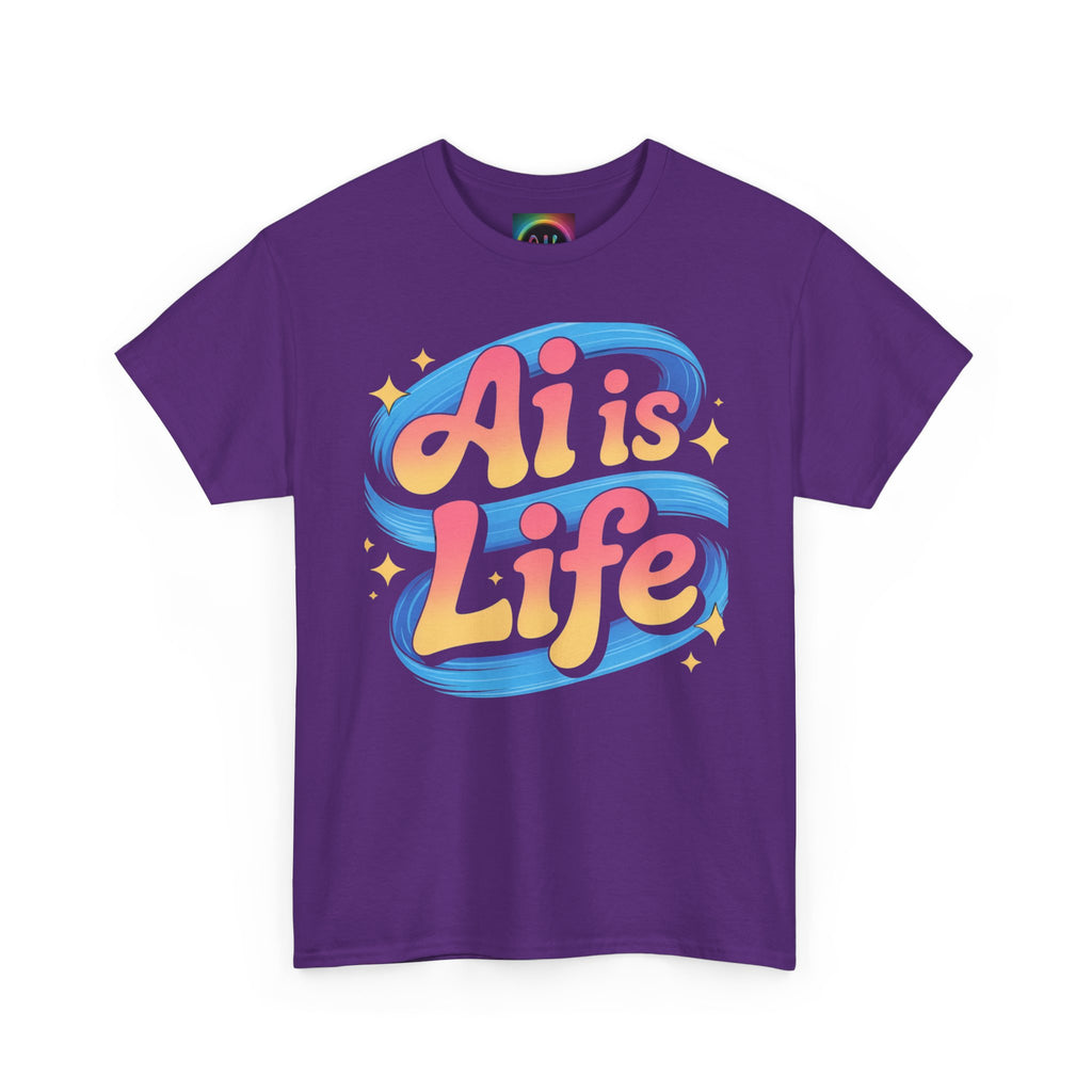 Al is Life "COSMIC SWIRL" — Colorful Retro Graphic Tee T‑Shirt