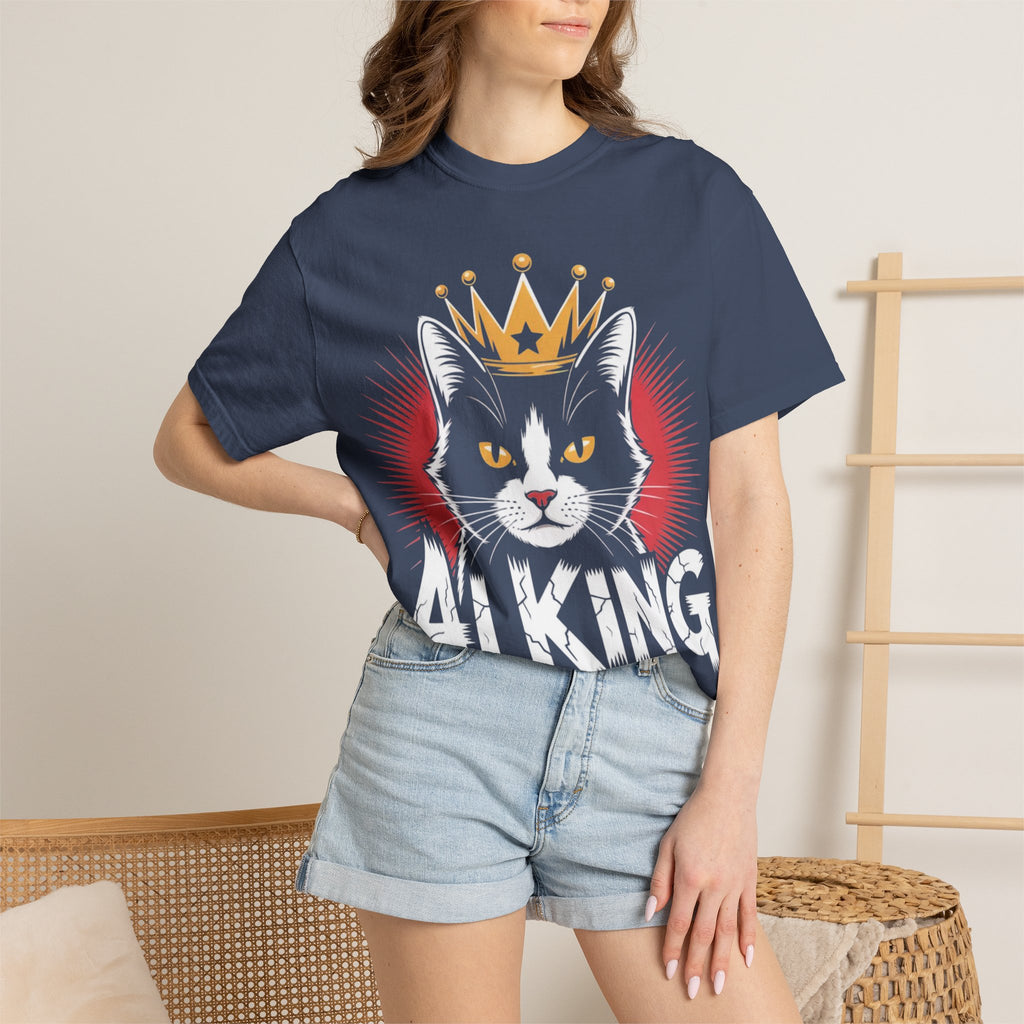AI king ""Glitch Monarch"" Garment-Dyed T-shirt (Men)