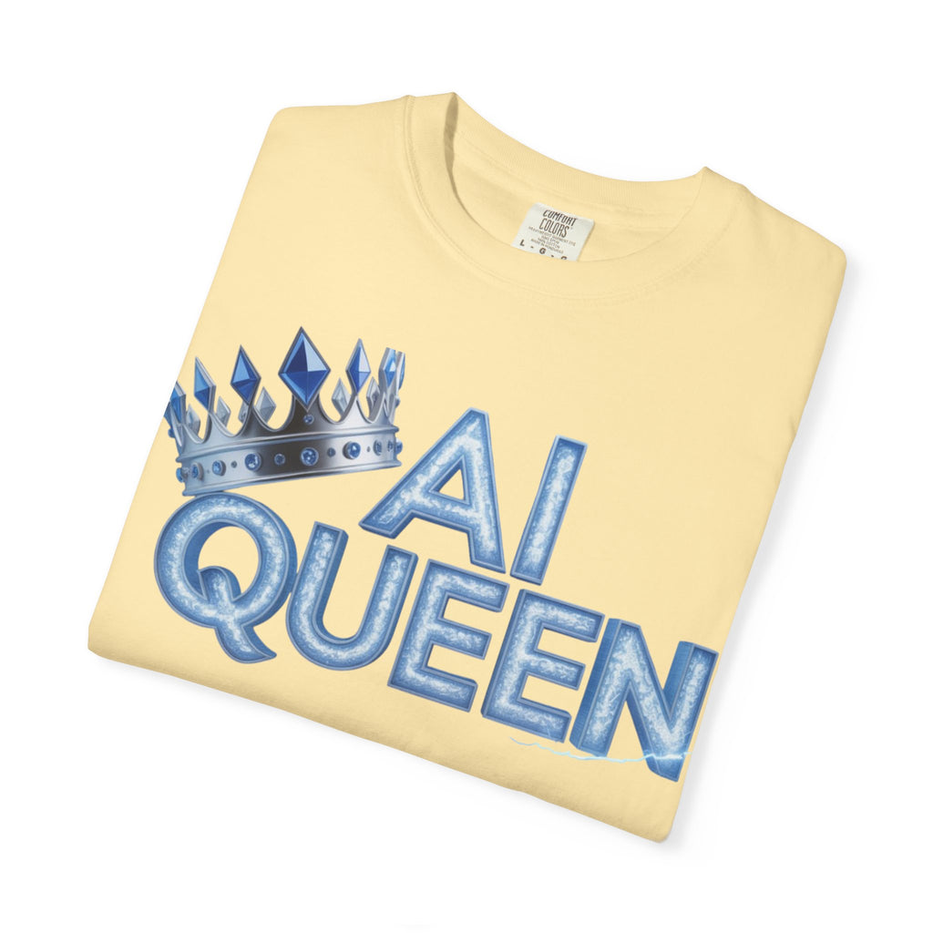 AI Queen "Frost Crown Frequency" Unisex Garment-Dyed T-shirt