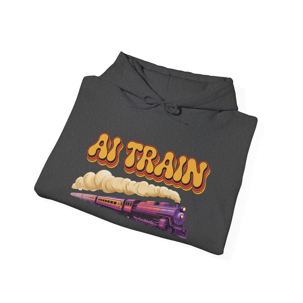 AI TRAIN  "Quantum Rail System" Unisex Heavy Blend™ Hooded Sweatshirt