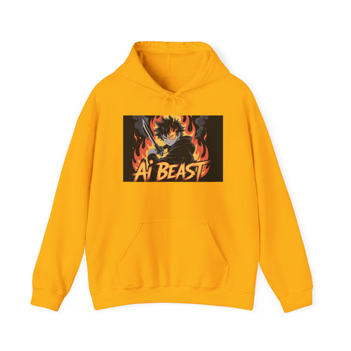 AI  BEAST  " Warrior.exe "  Unisex Heavy Blend™ Hooded Sweatshirt