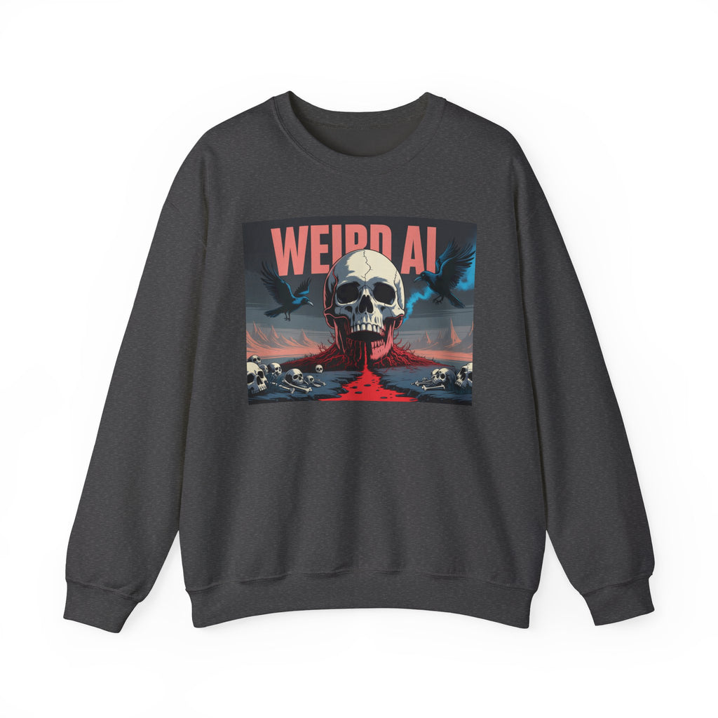 Weird AI  "Skeleton Volcano Edition” Unisex Heavy Blend™ Crewneck Sweatshirt