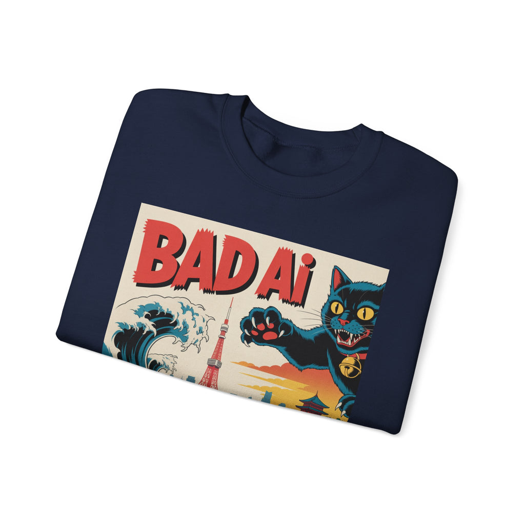 BAD AI  "Kaiju Kitty"  Unisex Heavy Blend™ Crewneck Sweatshirt