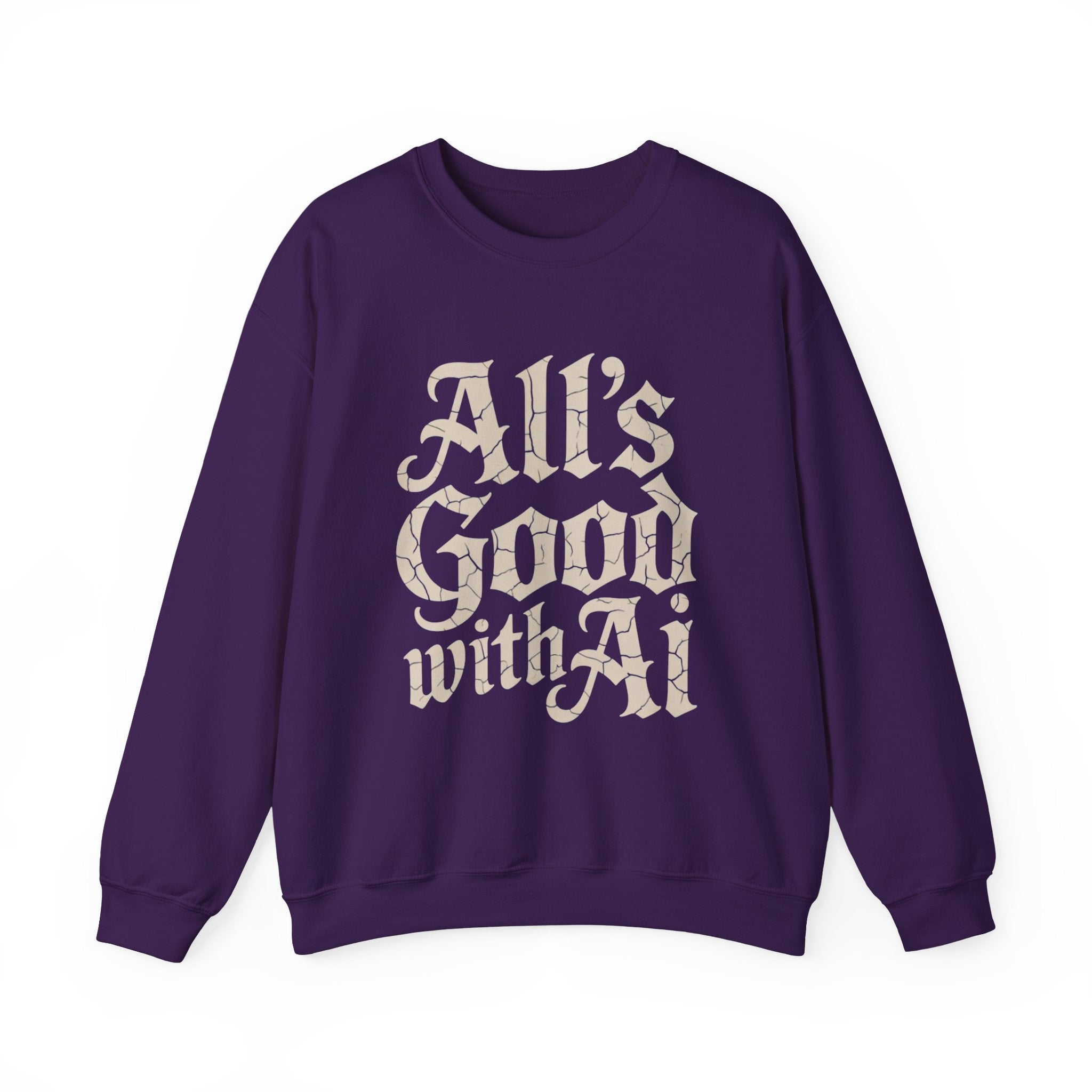ALL’S GOOD WITH AI “Cracked Code Classic” Unisex Heavy Blend Crewneck Sweatshirt