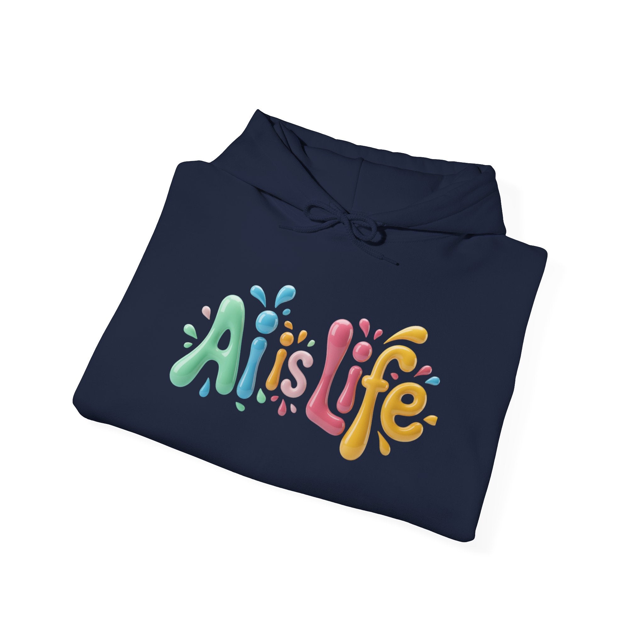 AI IS LIFE “Colorful Circuit Pop” Unisex Heavy Blend™ Hooded Sweatshirt