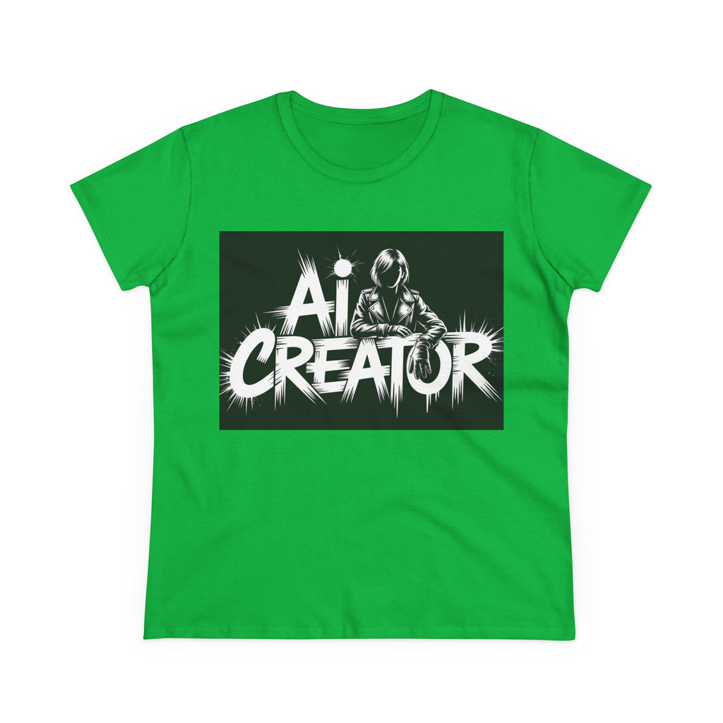 AI Creator  "Digital Rebel" Women's Midweight Cotton Tee