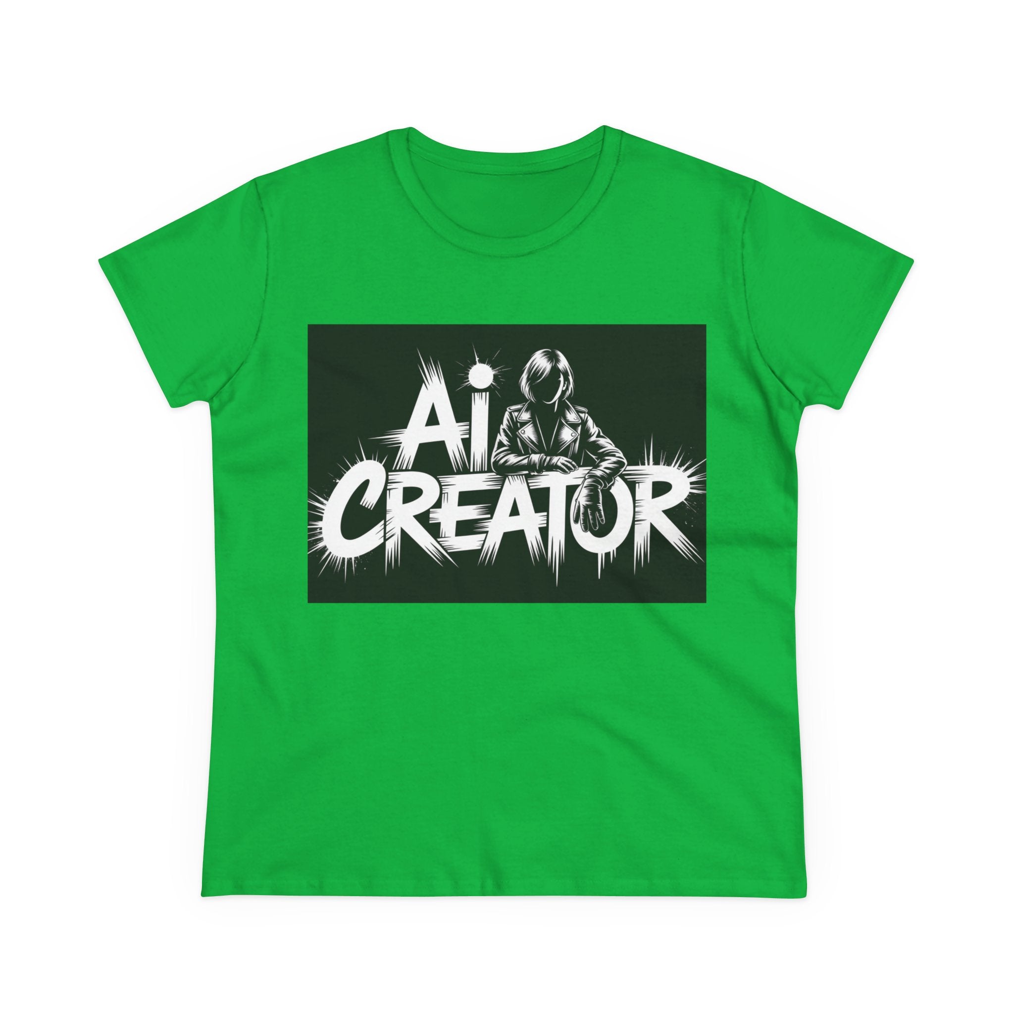 AI Creator  "Digital Rebel" Women's Midweight Cotton Tee