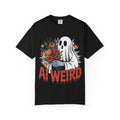 AI WEIRD "Glitch Garden Ghost" Unisex Garment-Dyed T-shirt