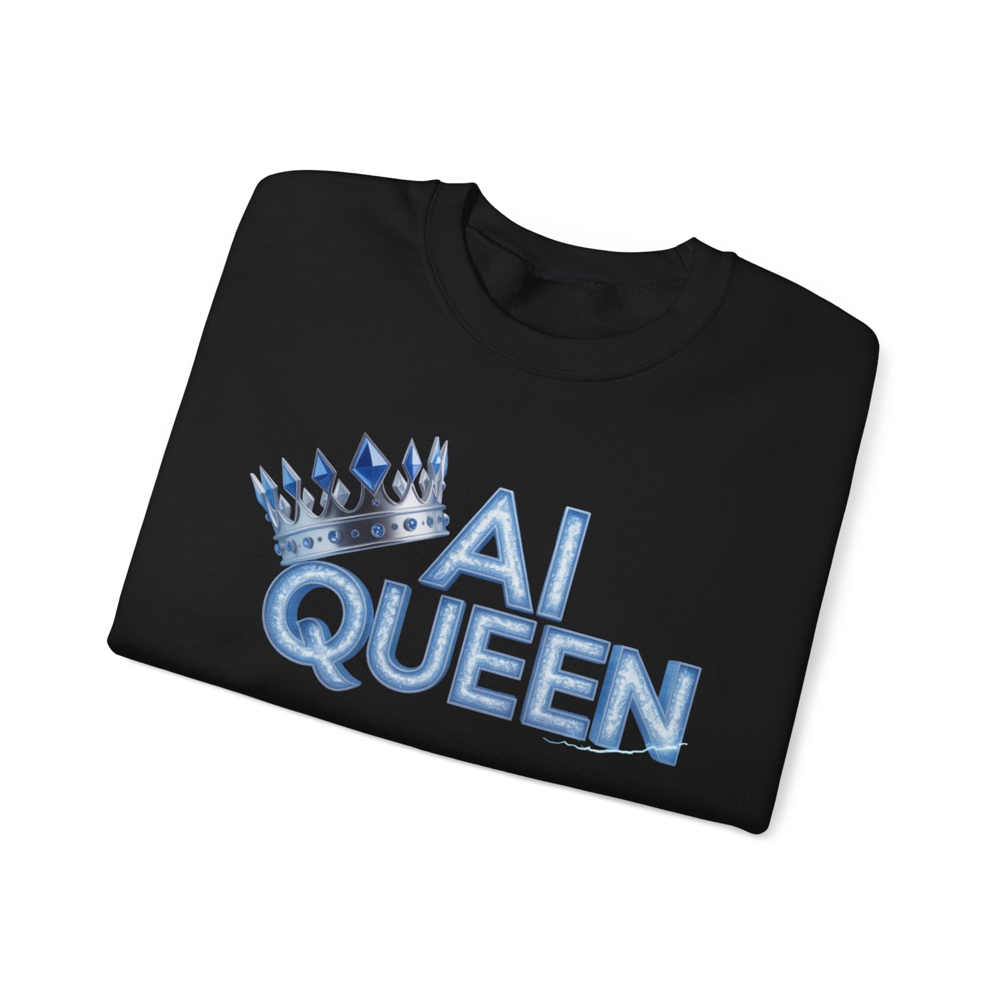 AI Queen "Frost Crown Frequency" Unisex Heavy Blend™ Crewneck Sweatshirt