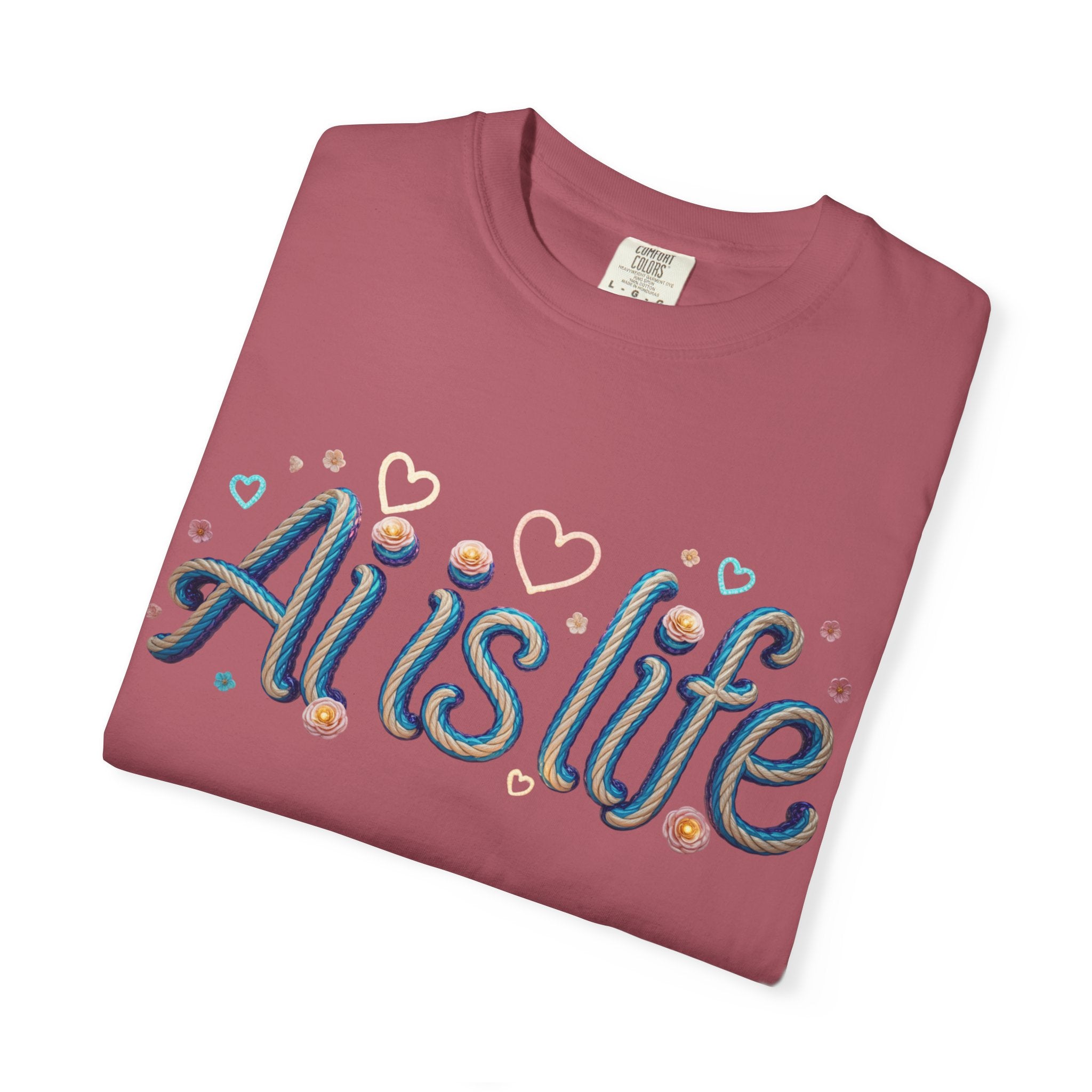 AI is Life  "TWISTED BEAUTY" Unisex Garment-Dyed T-shirt