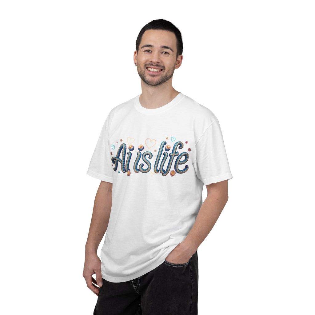 AI is Life  "TWISTED BEAUTY" Unisex Garment-Dyed T-shirt