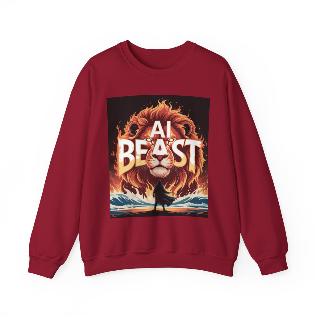 AI BEAST “Majestic Upload” Unisex Heavy Blend™ Crewneck Sweatshirt