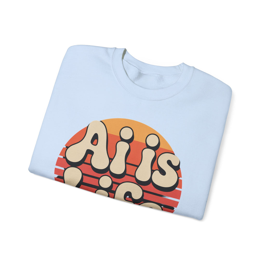 AI is Life "SUNSET CIRCUITRY" Unisex Heavy Blend™ Crewneck Sweatshirt