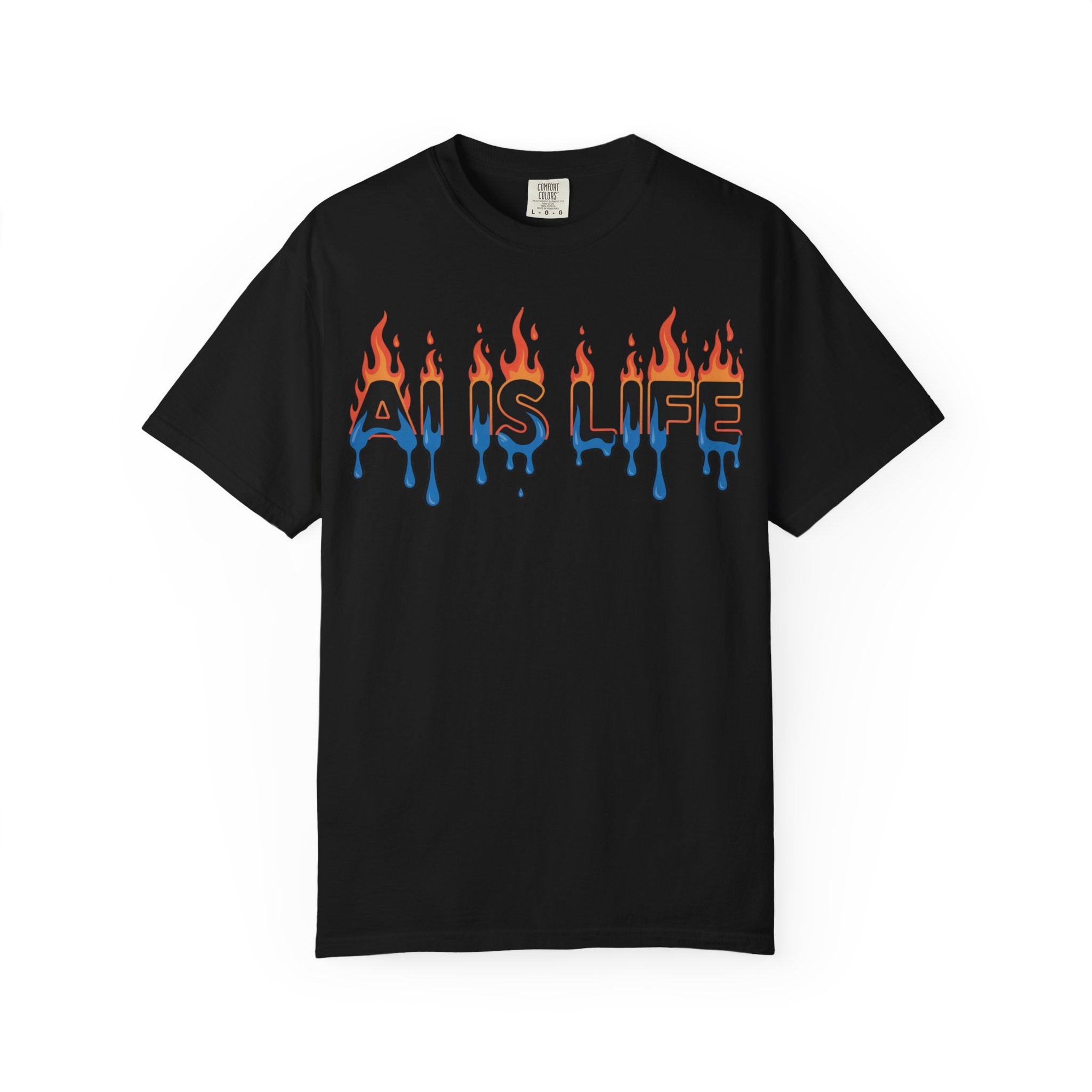 AI IS LIFE – “AI MELTDOWN” Unisex Garment-Dyed T-shirt