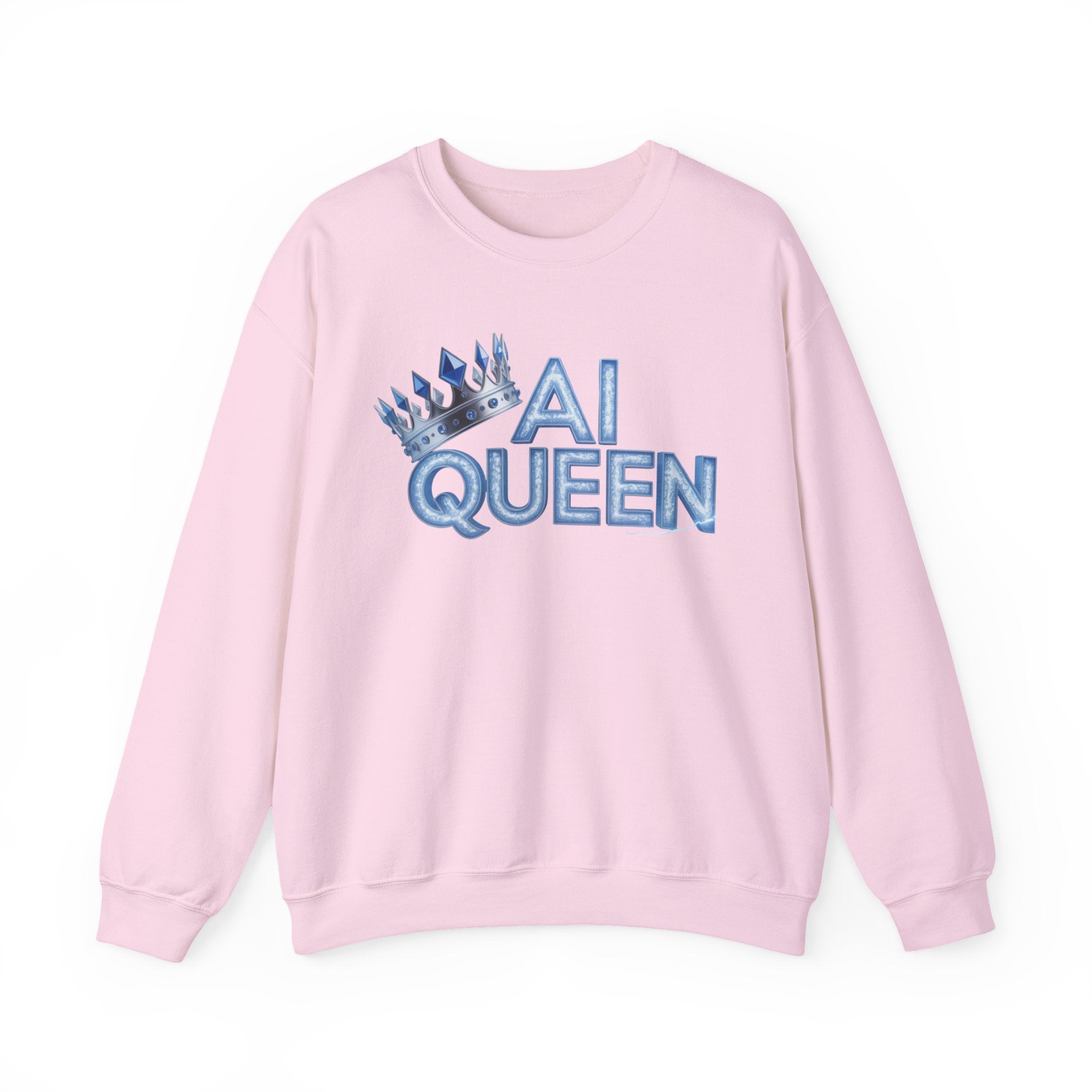 AI Queen "Frost Crown Frequency" Unisex Heavy Blend™ Crewneck Sweatshirt