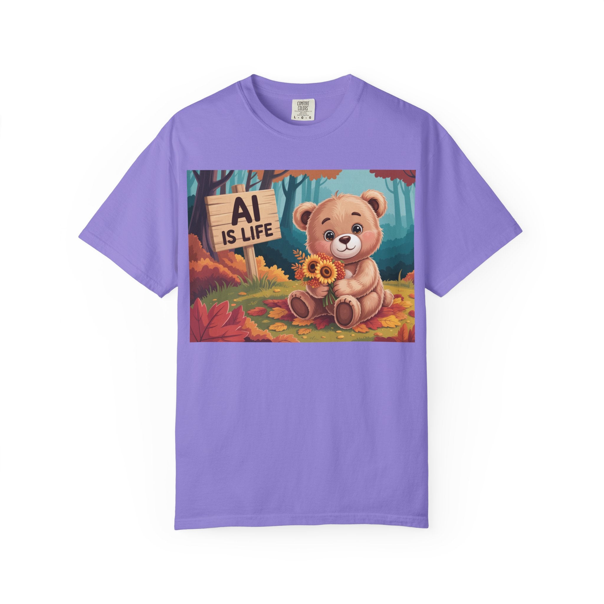 AI IS LIFE  " Cuddle Code "  Unisex Garment-Dyed T-shirt