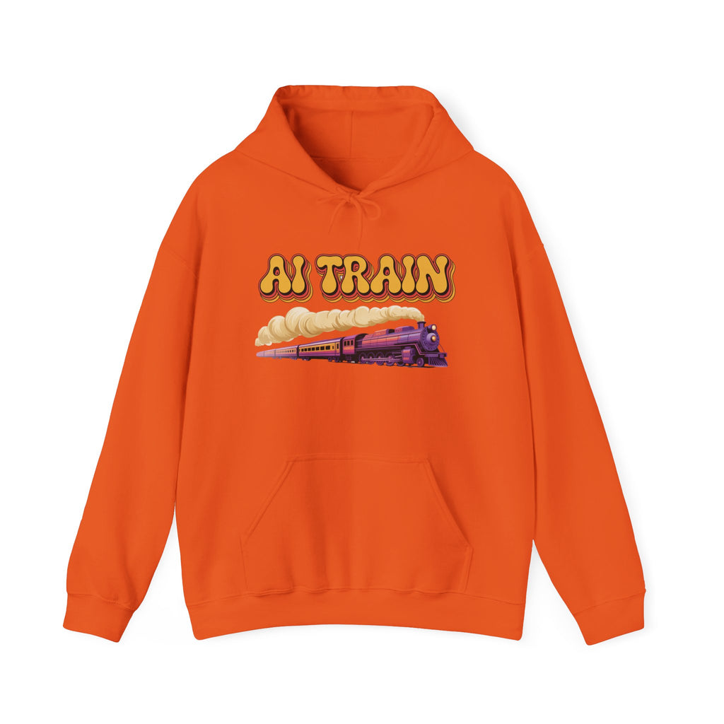 AI TRAIN  "Quantum Rail System" Unisex Heavy Blend™ Hooded Sweatshirt