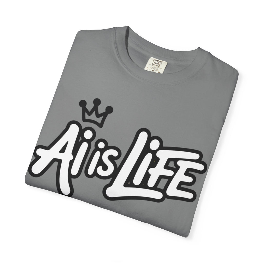 Ai is Life  "Crown Circuit" Unisex Garment-Dyed T-shirt