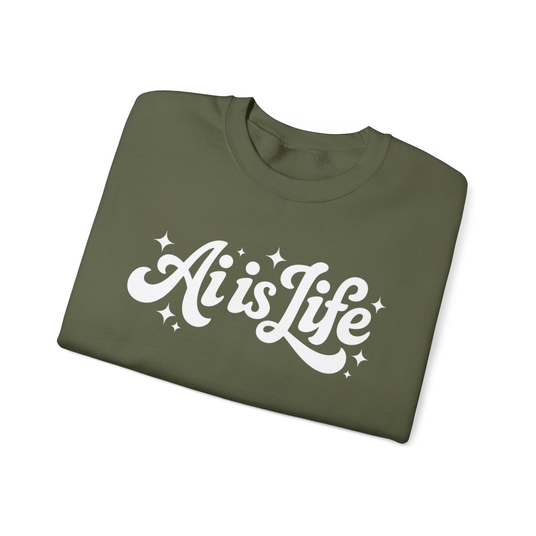 Ai is Life  "TechFlow Energy" Unisex Heavy Blend™ Crewneck Sweatshirt