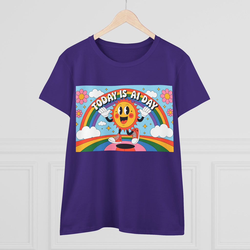 Today Is AI Day  "Sunshine Circuit" Women's Midweight Cotton Tee