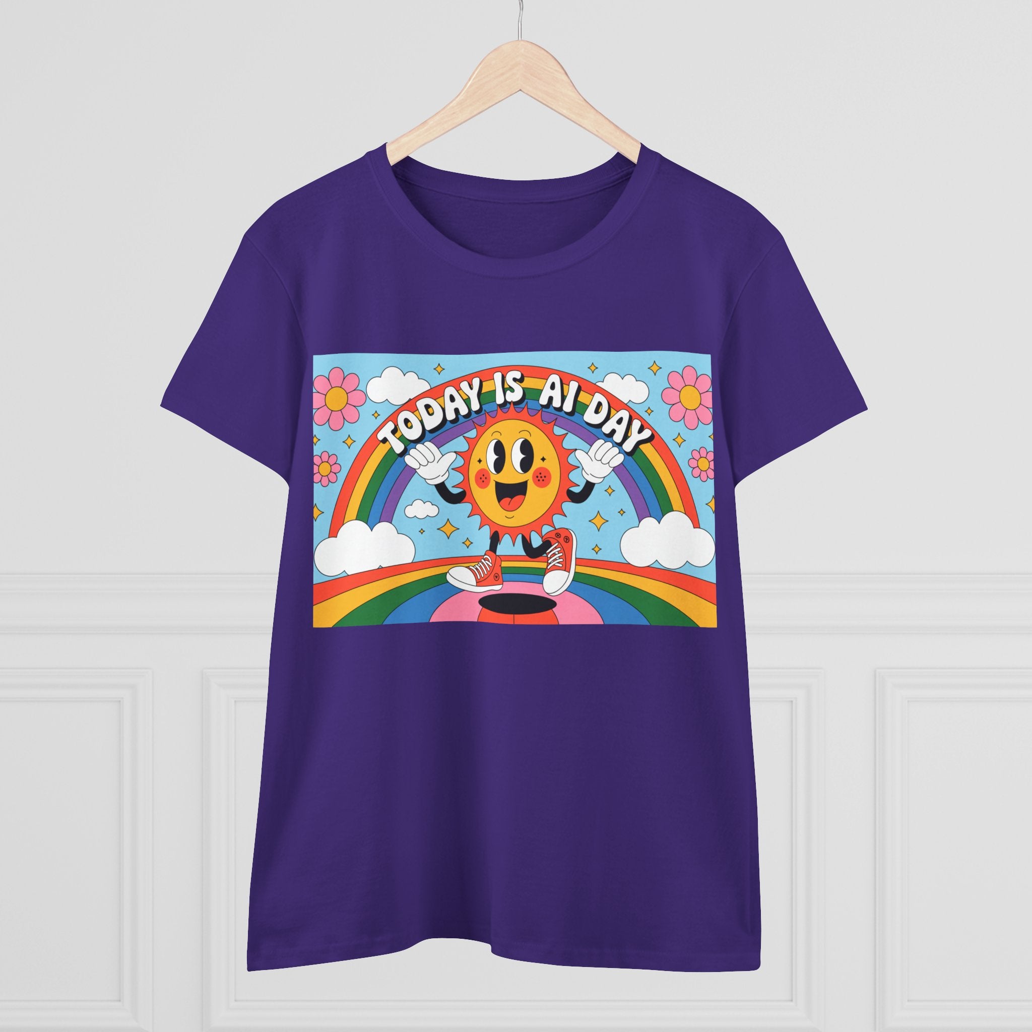 Today Is AI Day  "Sunshine Circuit" Women's Midweight Cotton Tee