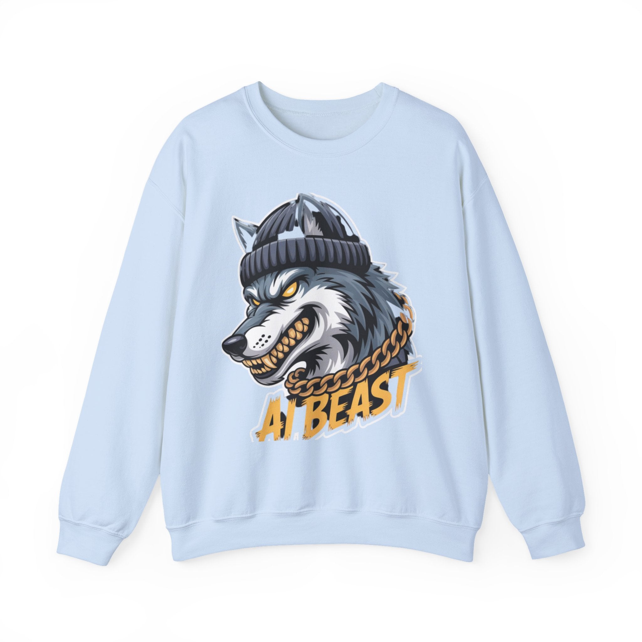 AI BEAST  "Wolf Byte Syndicate" Unisex Heavy Blend™ Crewneck Sweatshirt