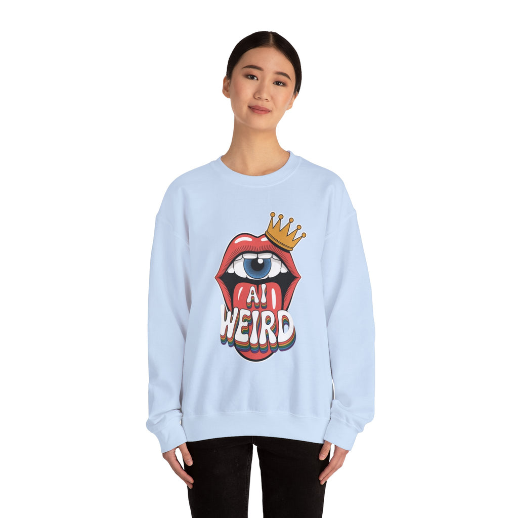 Ai Weird  "Royal Oddbyte" Unisex Heavy Blend™ Crewneck Sweatshirt