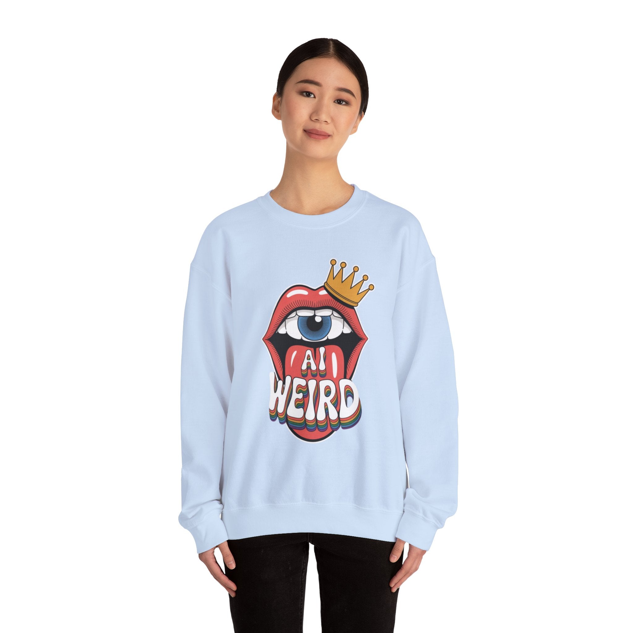 Ai Weird  "Royal Oddbyte" Unisex Heavy Blend™ Crewneck Sweatshirt