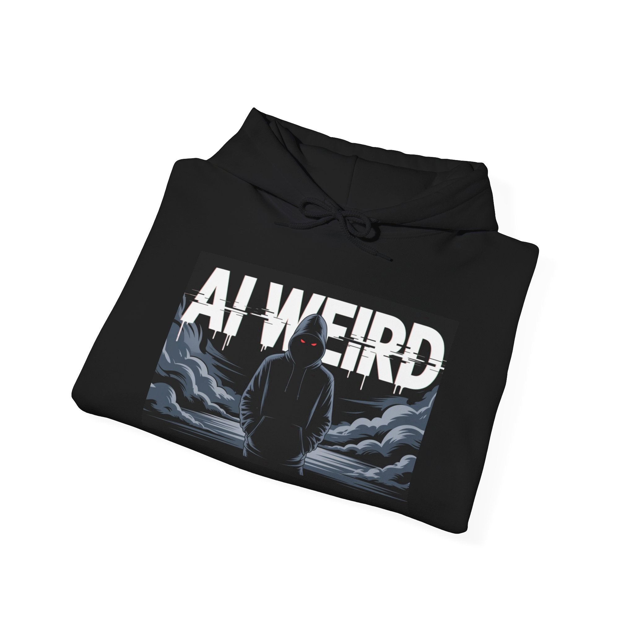 AI WEIRD – “DARK DATA ENTITY” Unisex Heavy Blend™ Hooded Sweatshirt