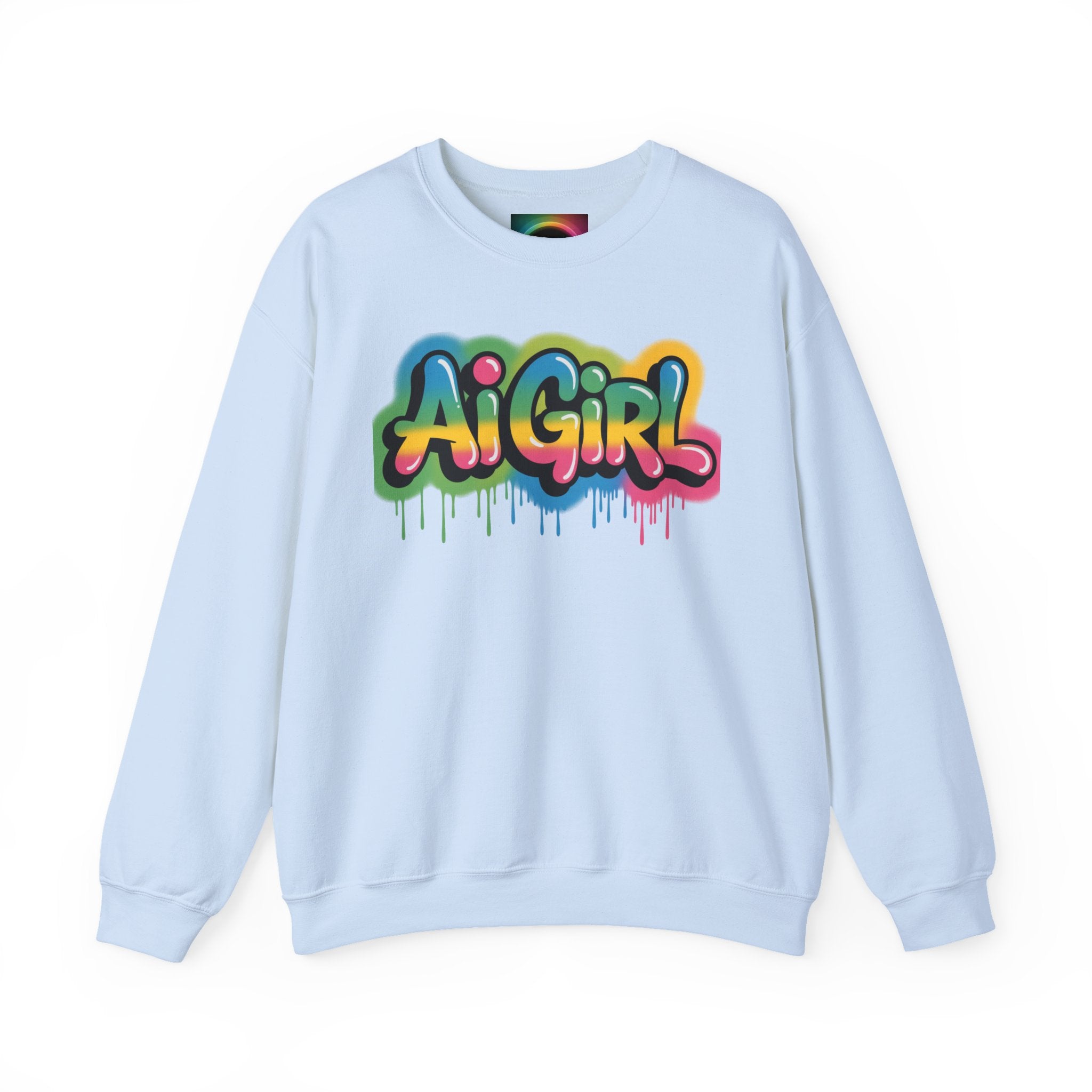 Ai Girl "Graffiti Glow" Unisex Heavy Blend Crewneck Sweatshirt