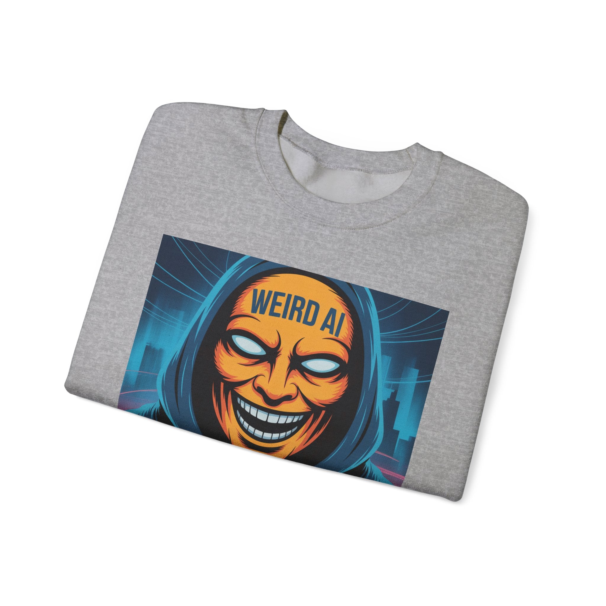 Weird AI "Masked Mode" Unisex Heavy Blend™ Crewneck Sweatshirt