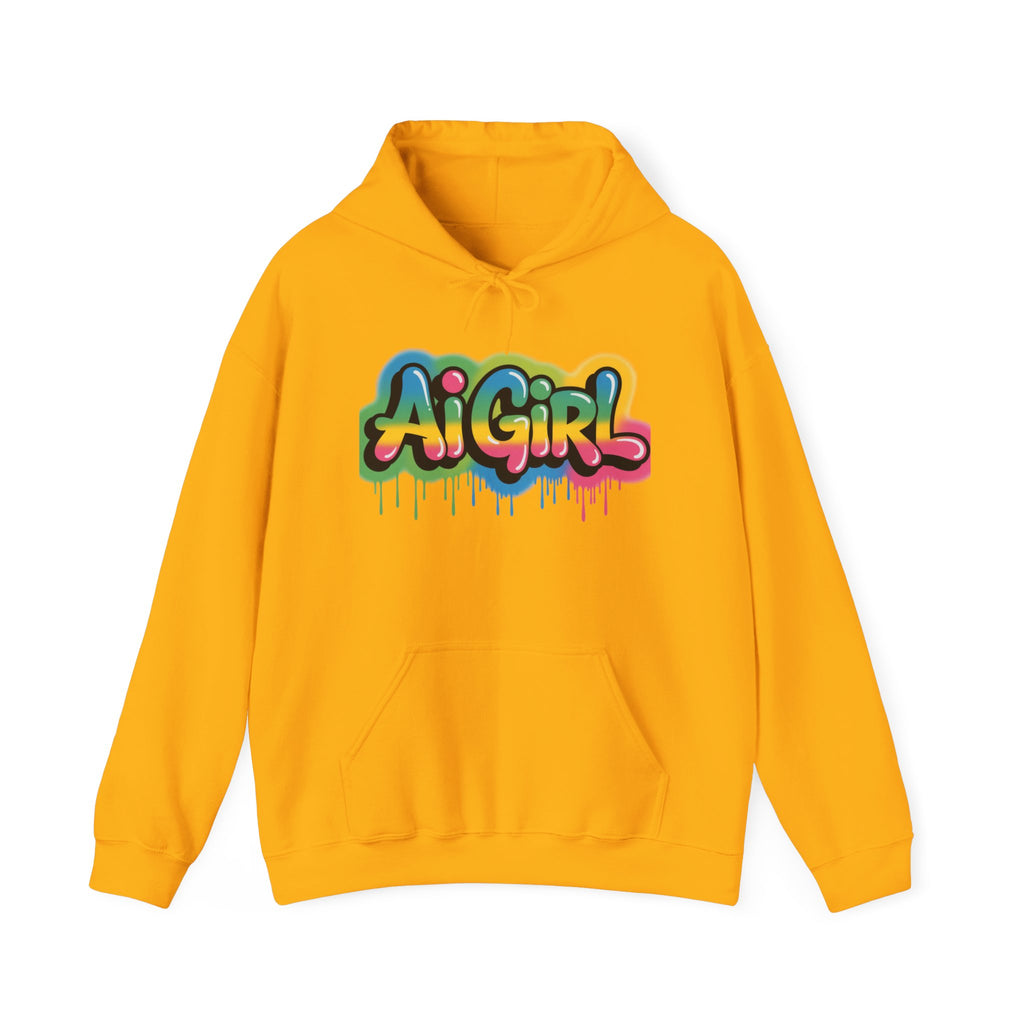Ai Girl  "Graffiti Glow"  Unisex Heavy Blend™ Hooded Sweatshirt