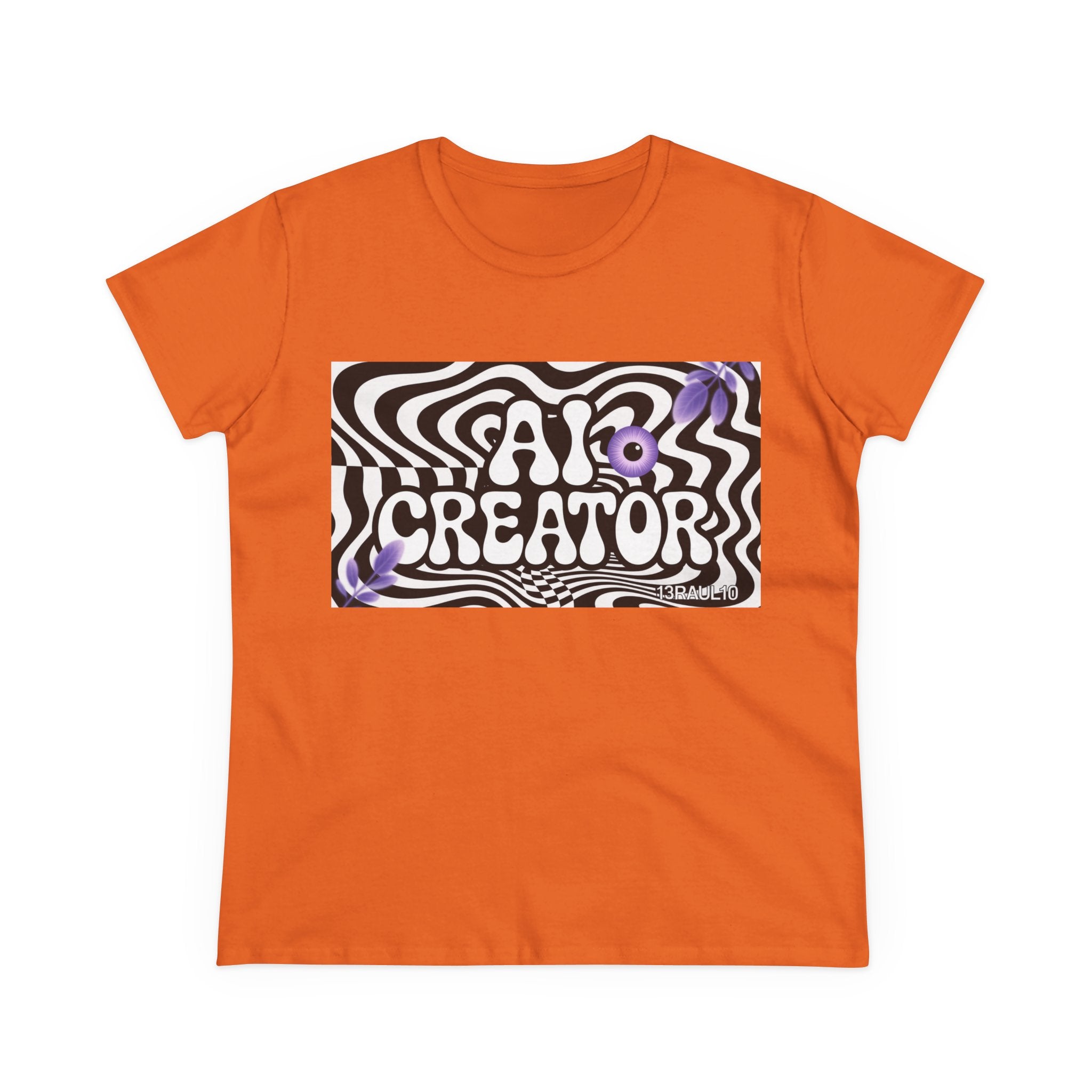 AI Creator  "Optic Loop" Women's Midweight Cotton Tee