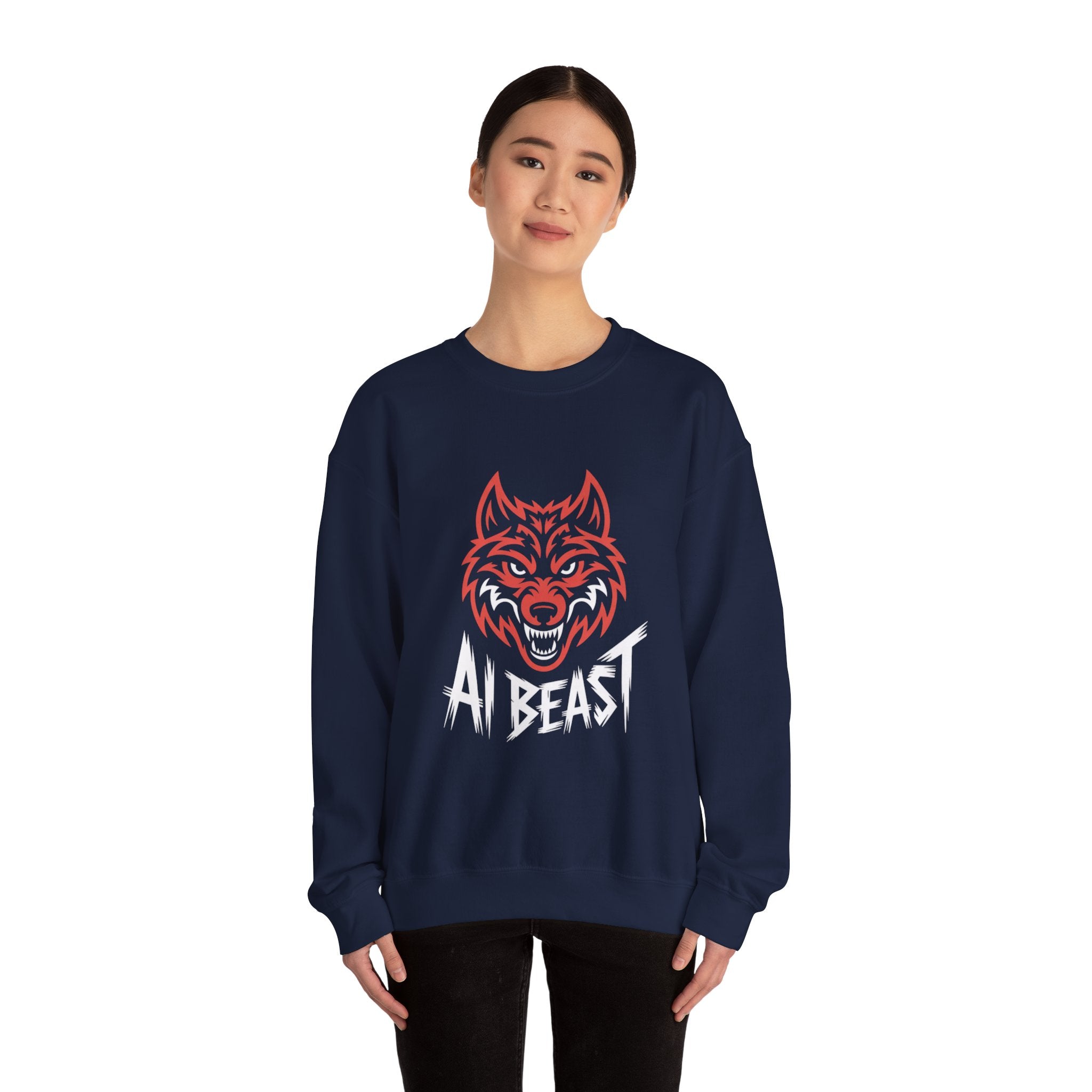 AI BEAST " Alpha Mode " Unisex Heavy Blend™ Crewneck Sweatshirt