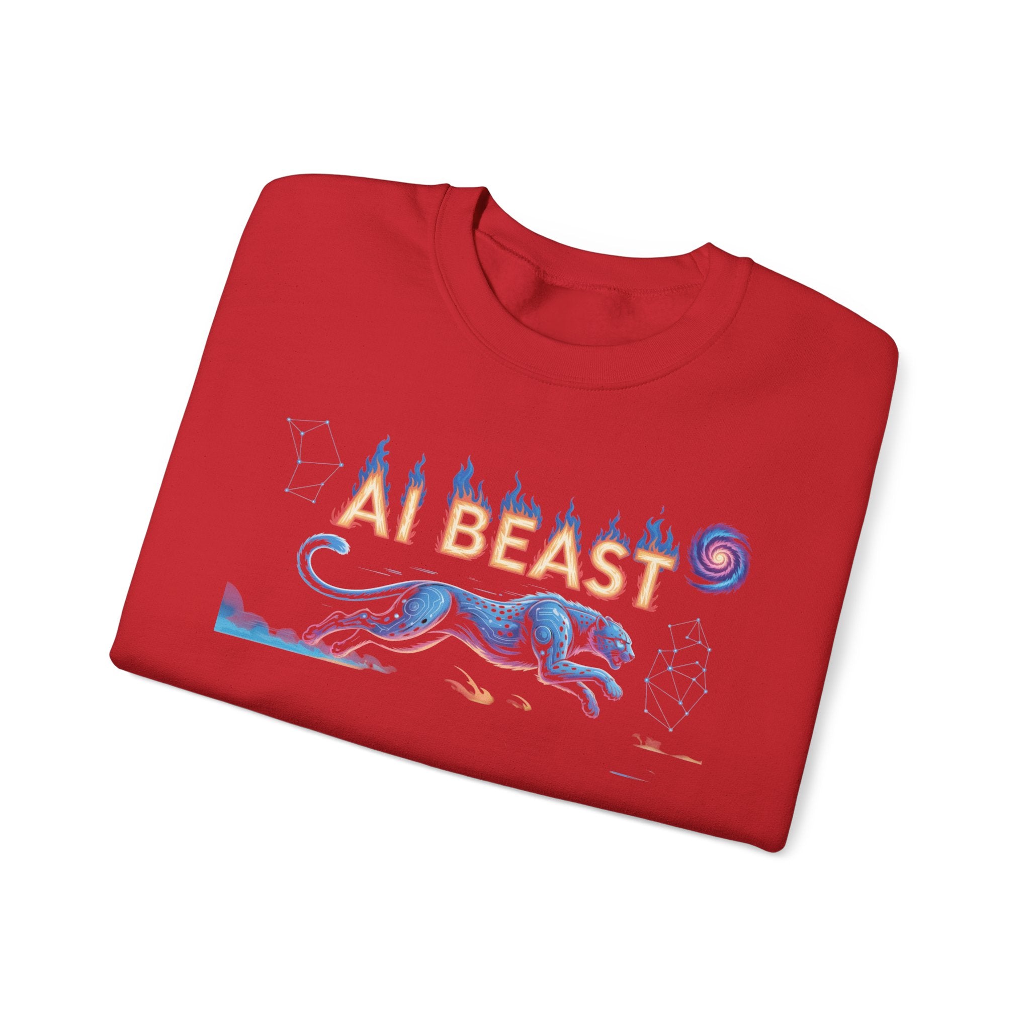 AI BEAST “Digital Predator” Unisex Heavy Blend™ Crewneck Sweatshirt