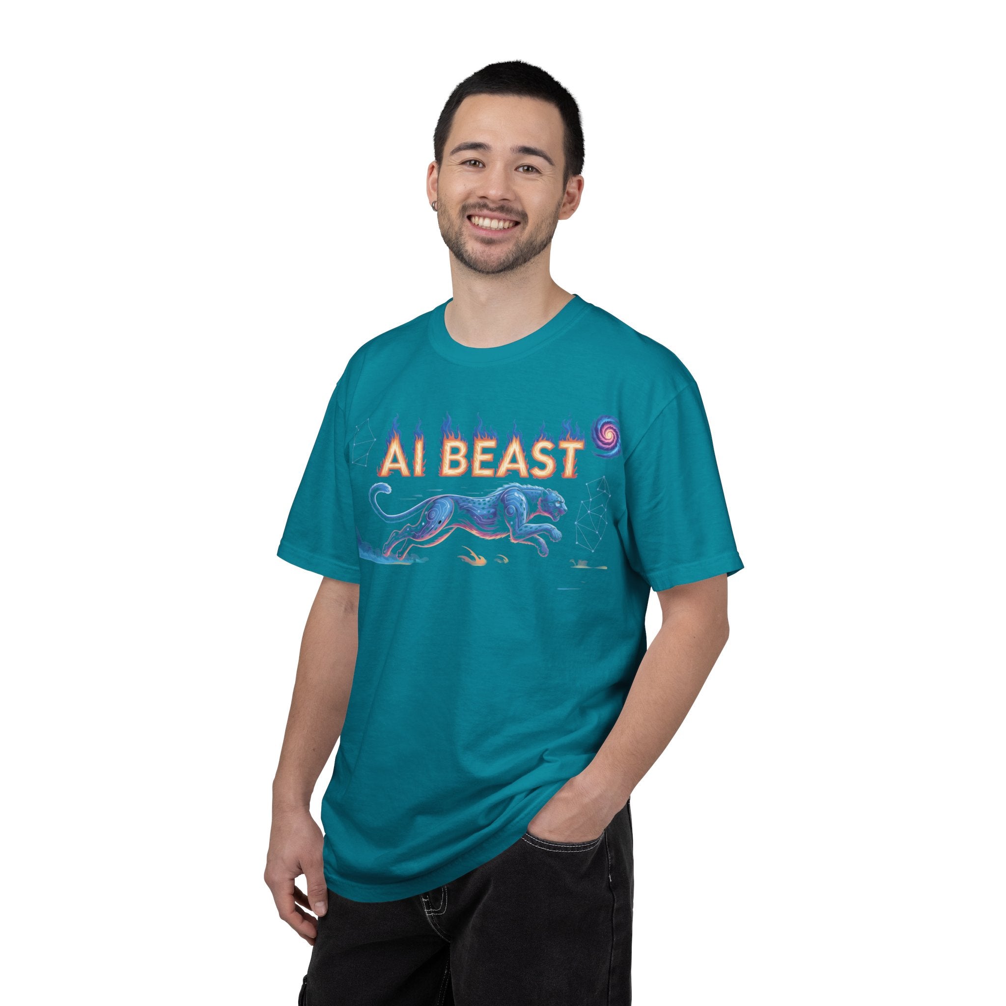 AI BEAST “Digital Predator” Unisex Garment-Dyed T-shirt