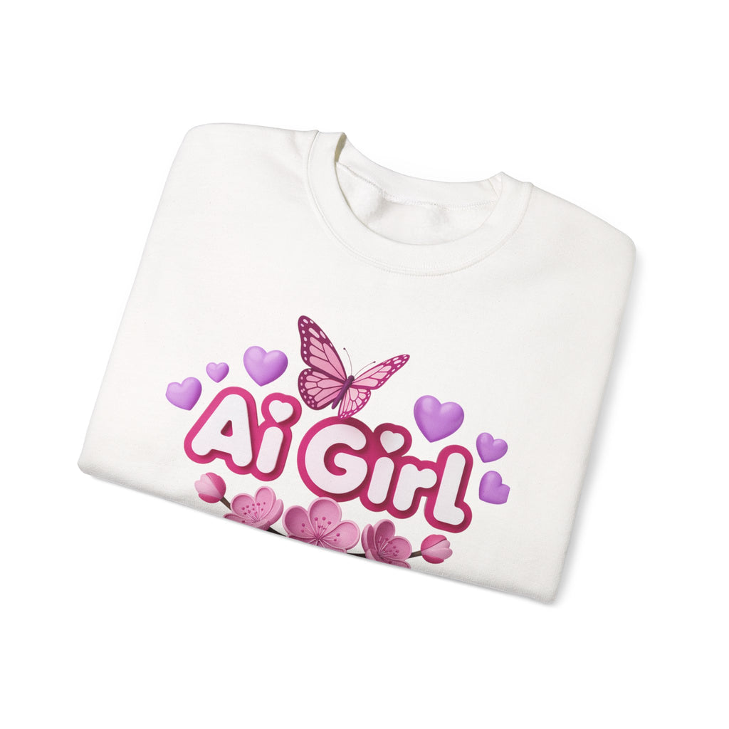 Ai Girl  "Cyber Cutie" Unisex Heavy Blend™ Crewneck Sweatshirt