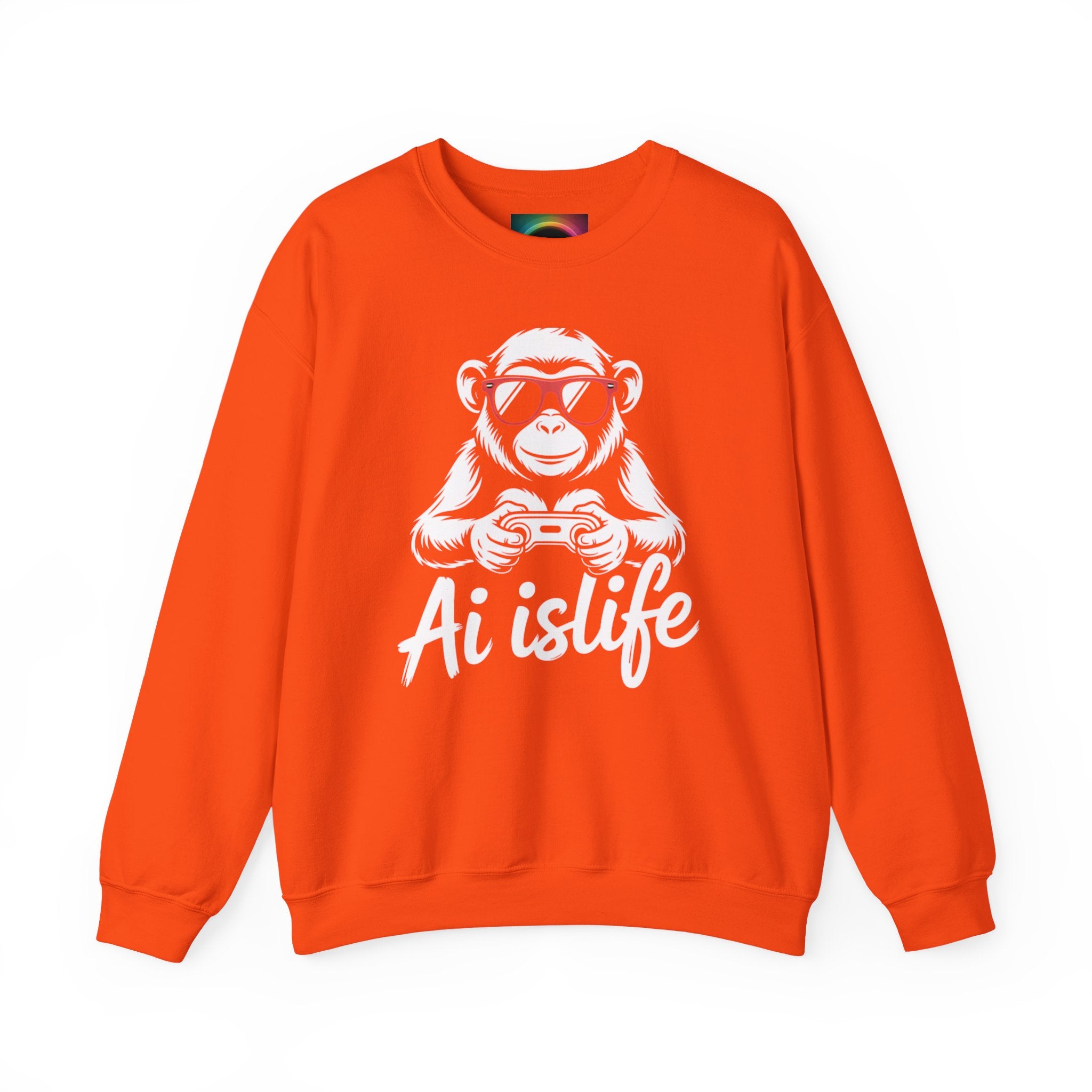 AI Is Life "GAMER CHIMP ELITE" Unisex Graphic Crewneck Sweatshirt