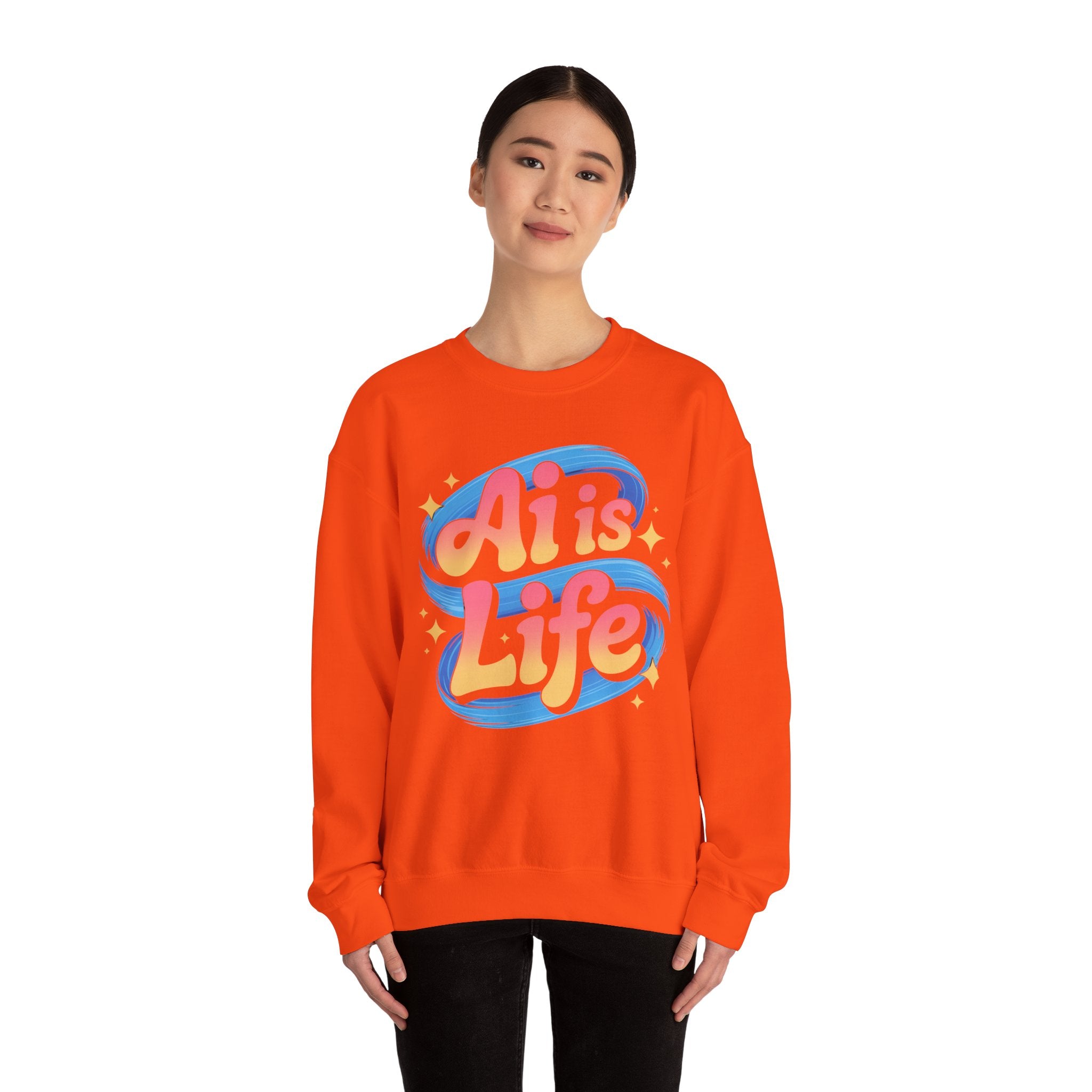 AI is Life "COSMIC SWIRL" Unisex Heavy Blend™ Crewneck Sweatshirt
