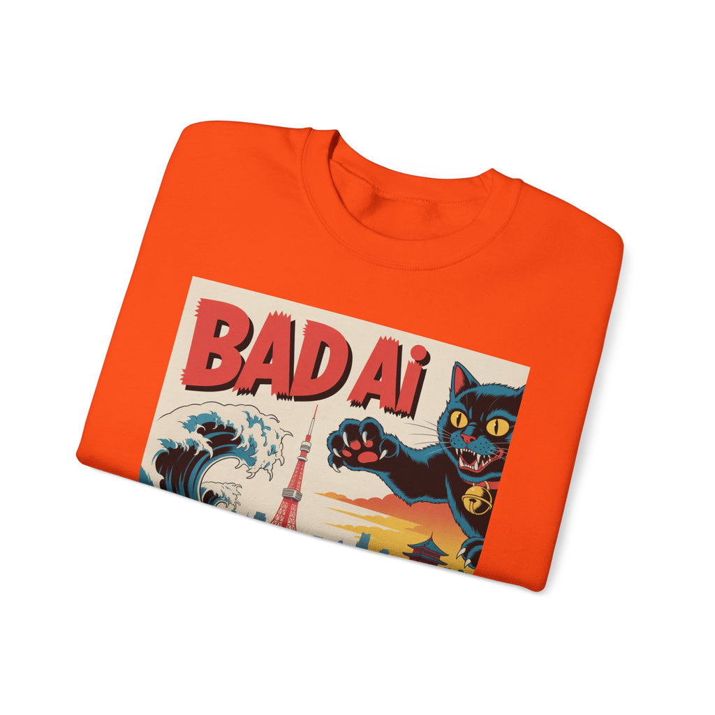 BAD AI  "Kaiju Kitty"  Unisex Heavy Blend™ Crewneck Sweatshirt