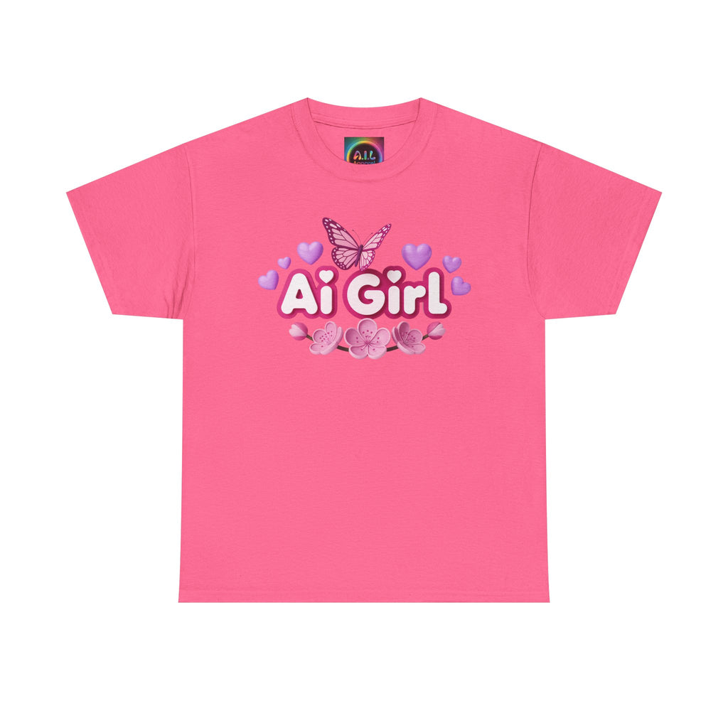 Ai Girl  "Cyber Cutie" Unisex Heavy Blend™ Crewneck T‑Shirt