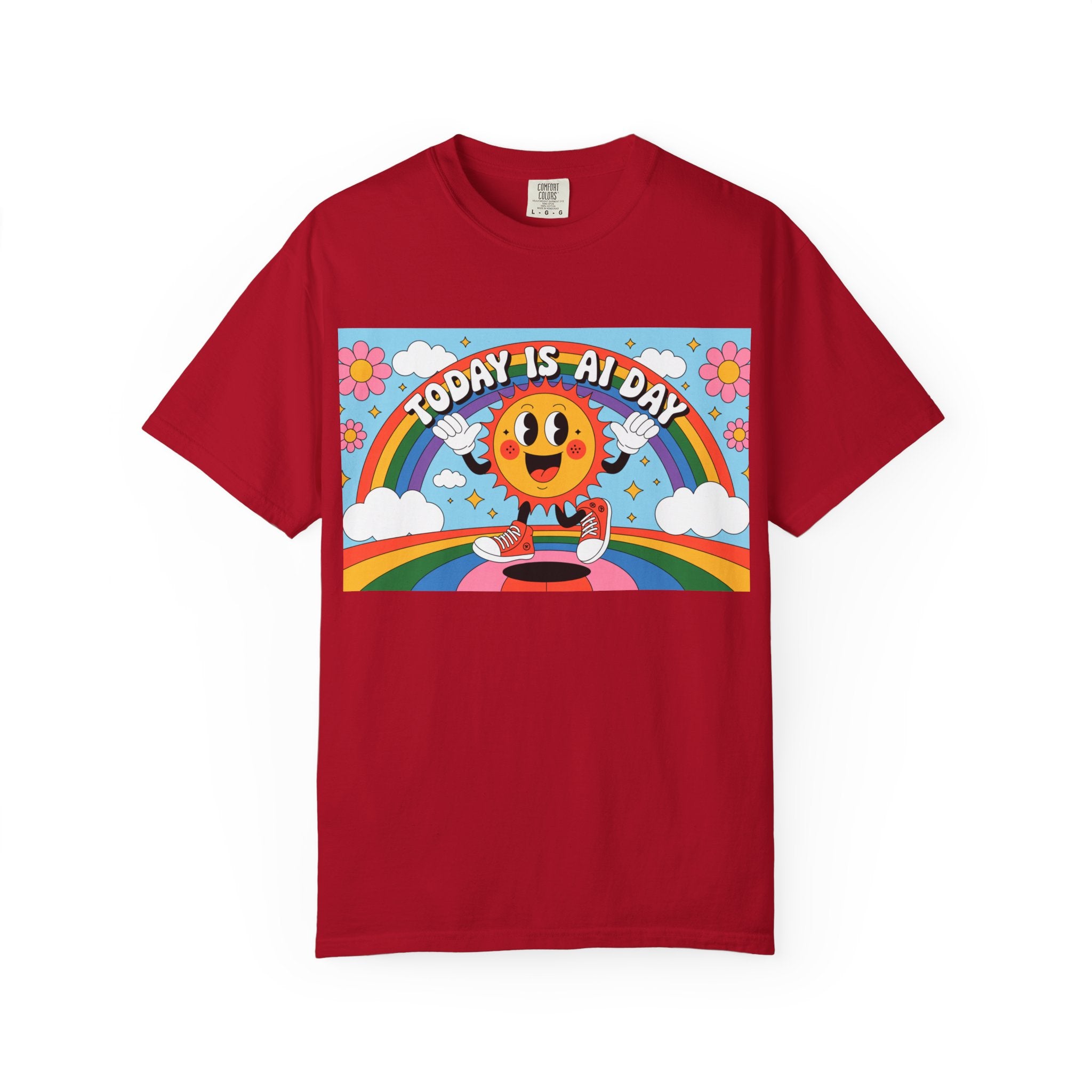 Today Is AI Day  "Sunshine Circuit" Unisex Garment-Dyed T-shirt