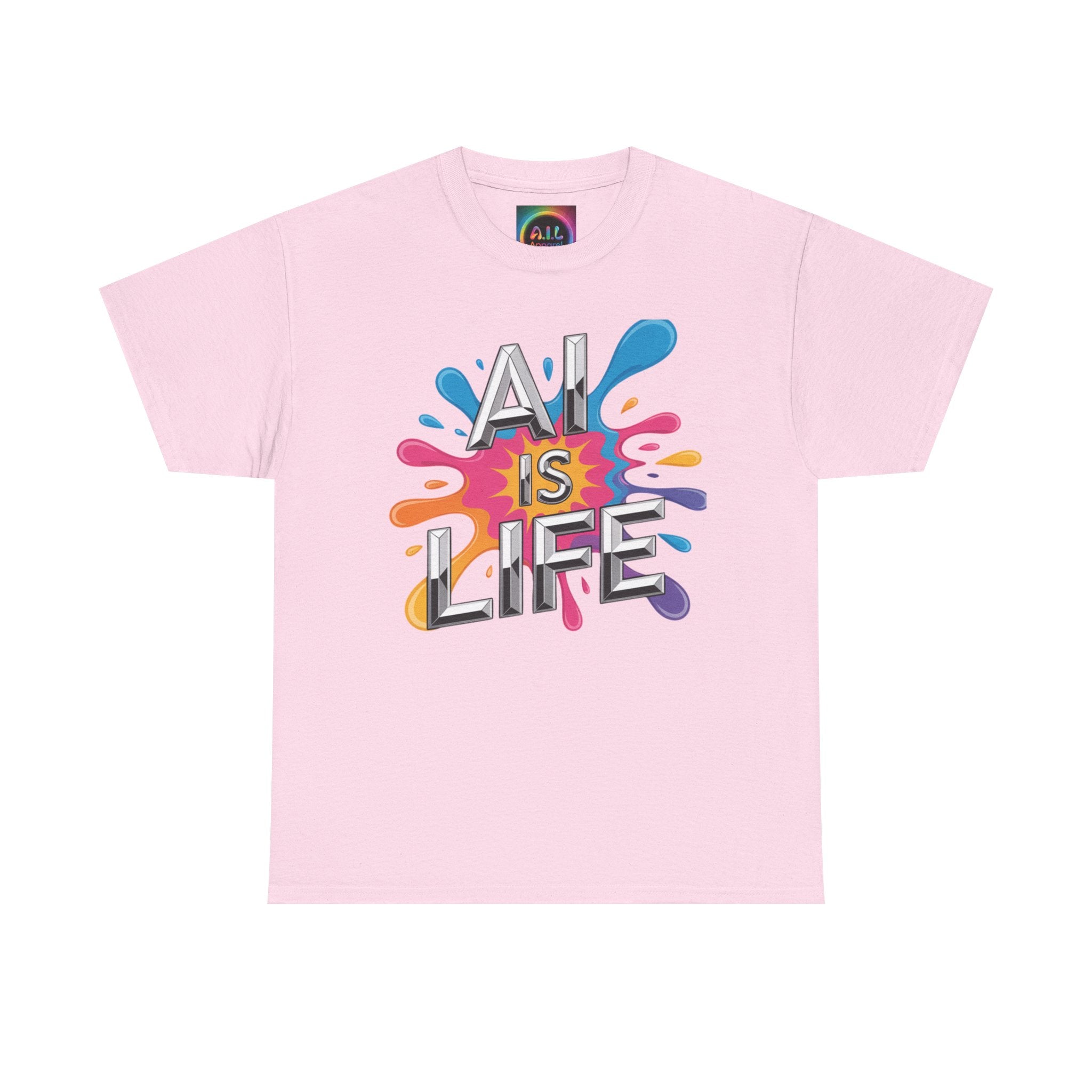 Ail Is Life "CHROME SPLATTER" Colorful Retro Splash Graphic T-Shirt
